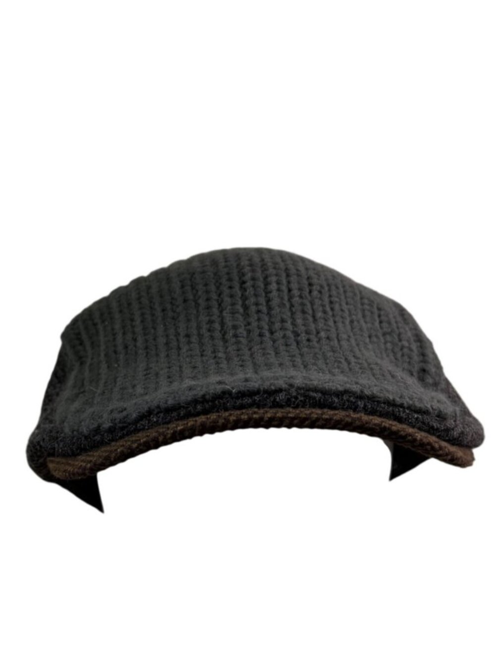 Trend Style Gray Wool-Blend Newsboy Cap Mens Brown Accents Warm Vintage Look